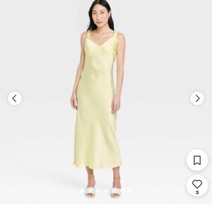 Yellow slip dress